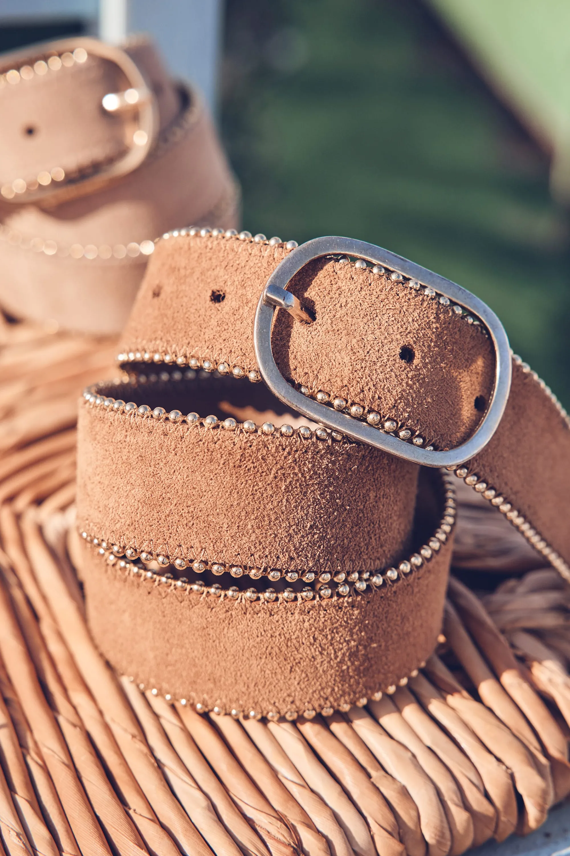 Maison 123 Ceintures>Ceinture en cuir JASMINE CAMEL CLAIR