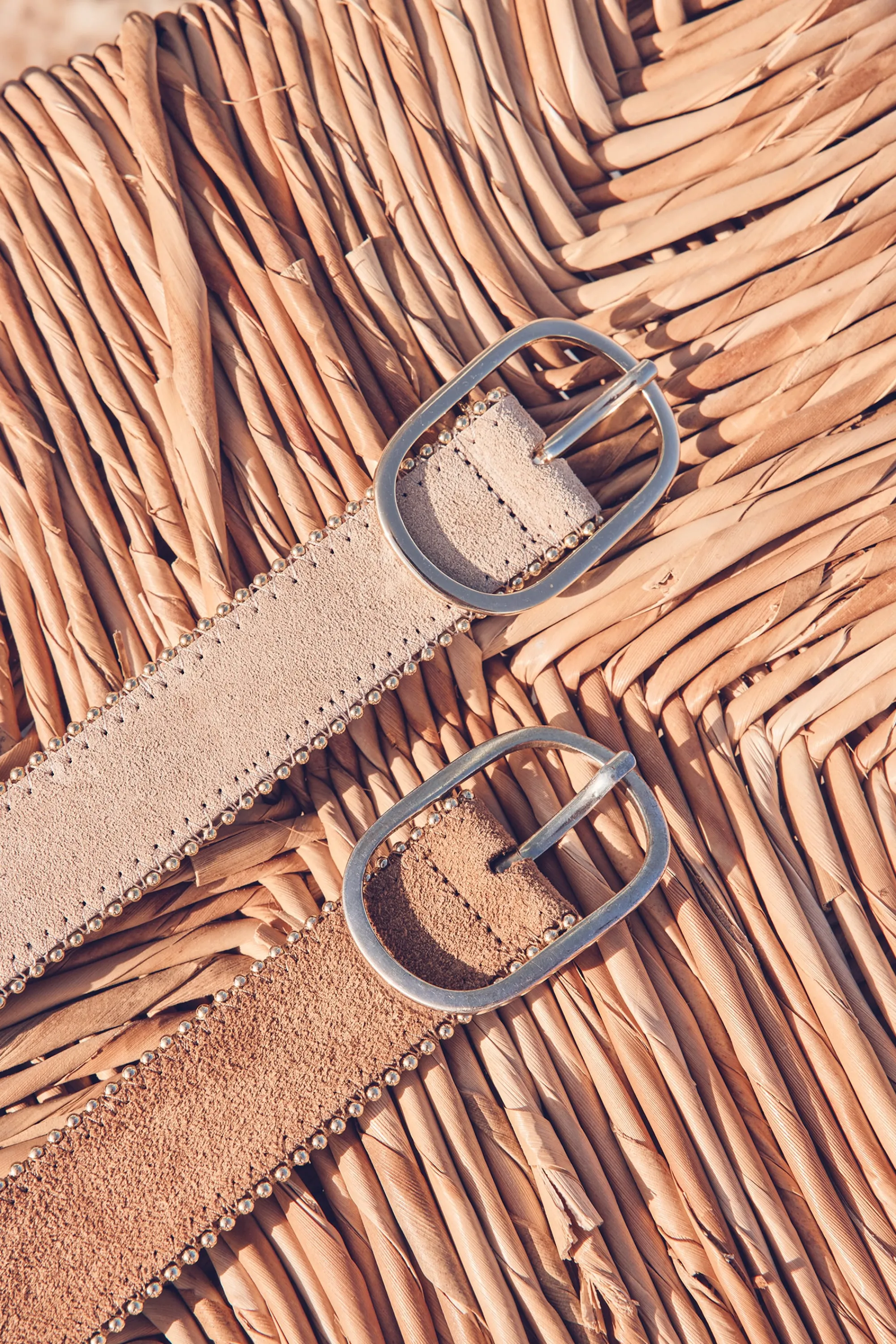 Maison 123 Ceintures>Ceinture en cuir JASMINE CAMEL CLAIR