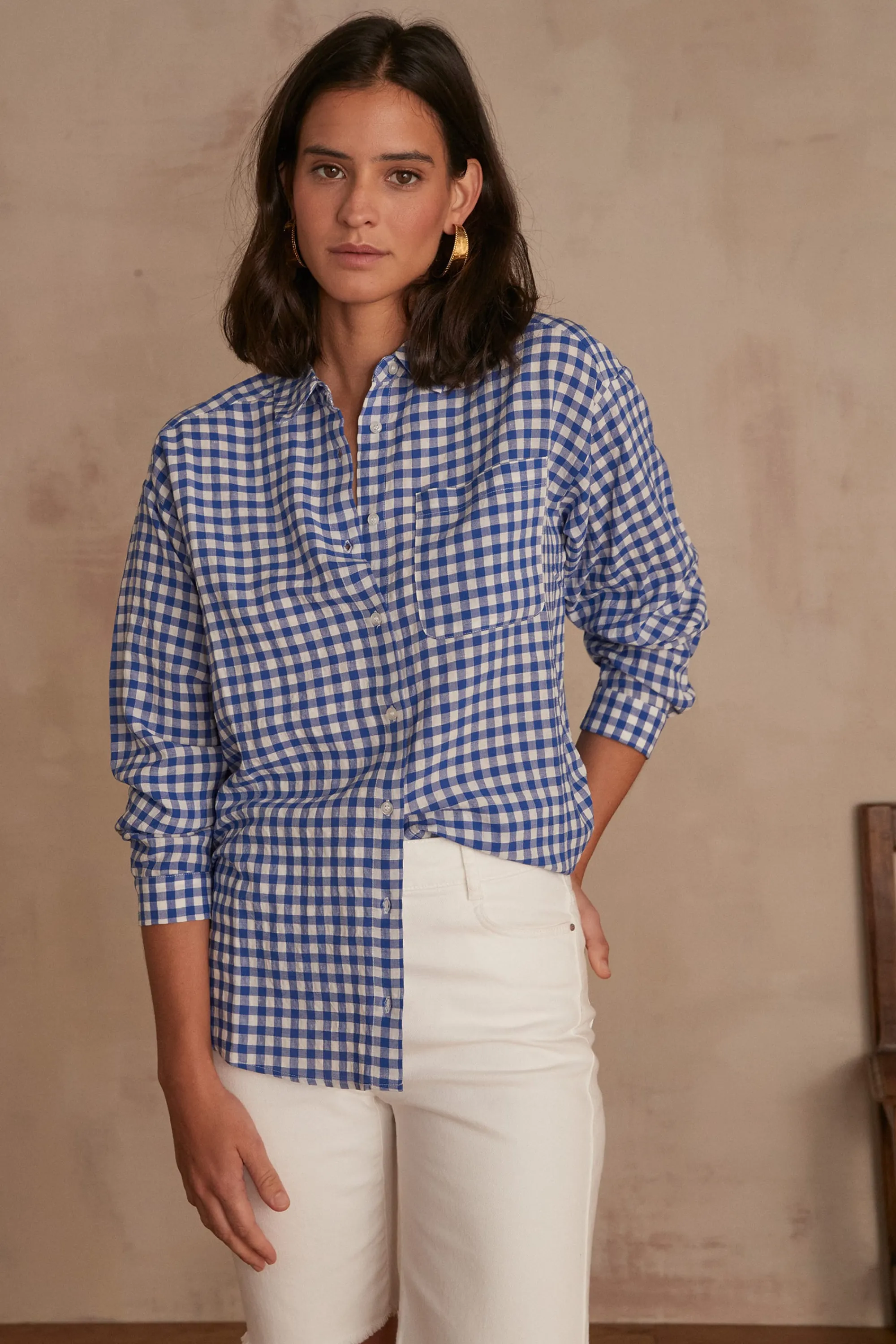 Maison 123 Blouses Et Chemises Imprimées>CHEMISE BARDEAUX BLEU ROI