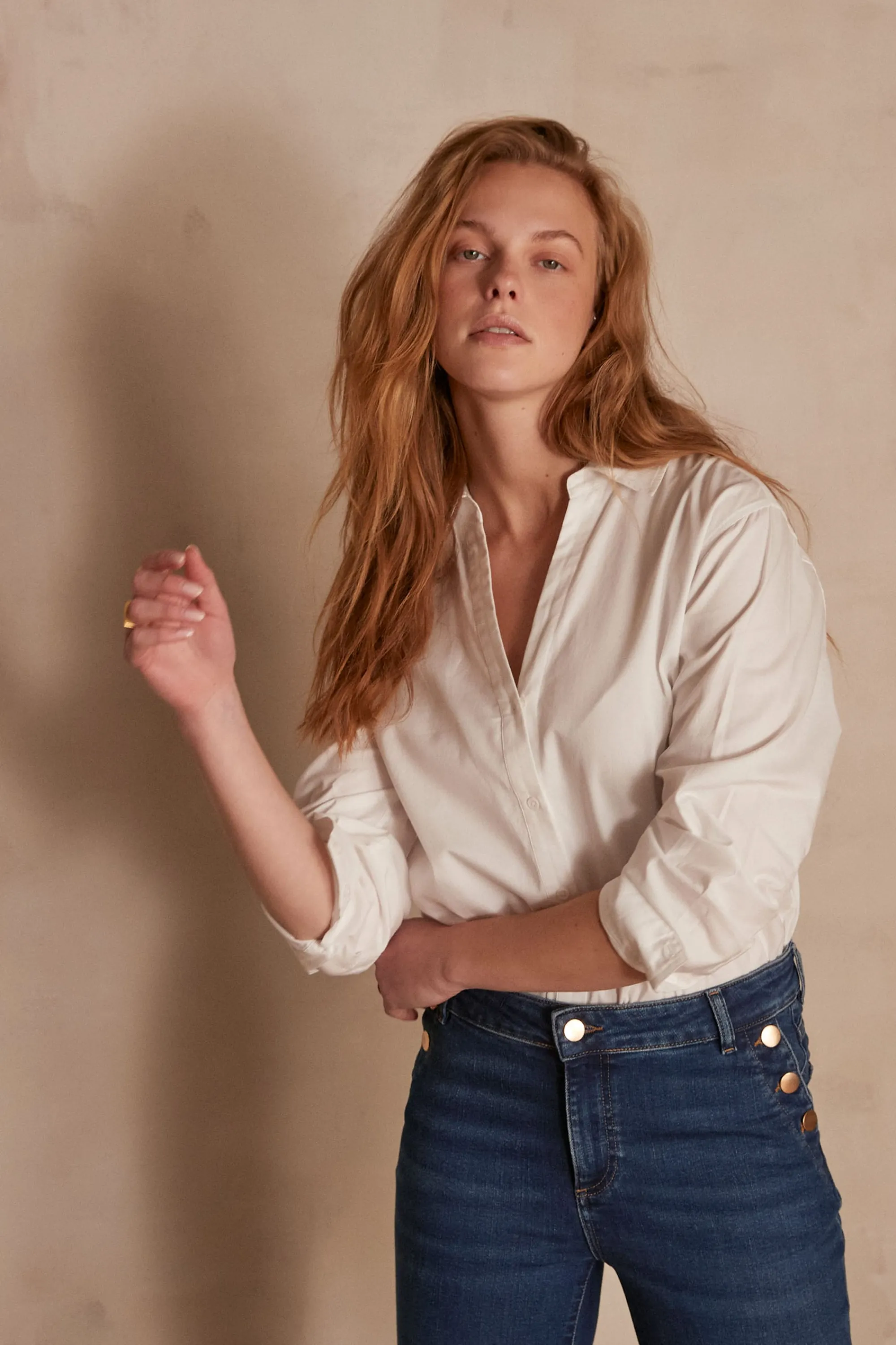 Maison 123 Blouses Et Chemises Blanches | Blouses Et Chemises En Coton>Chemise en coton MANDIE BLANC