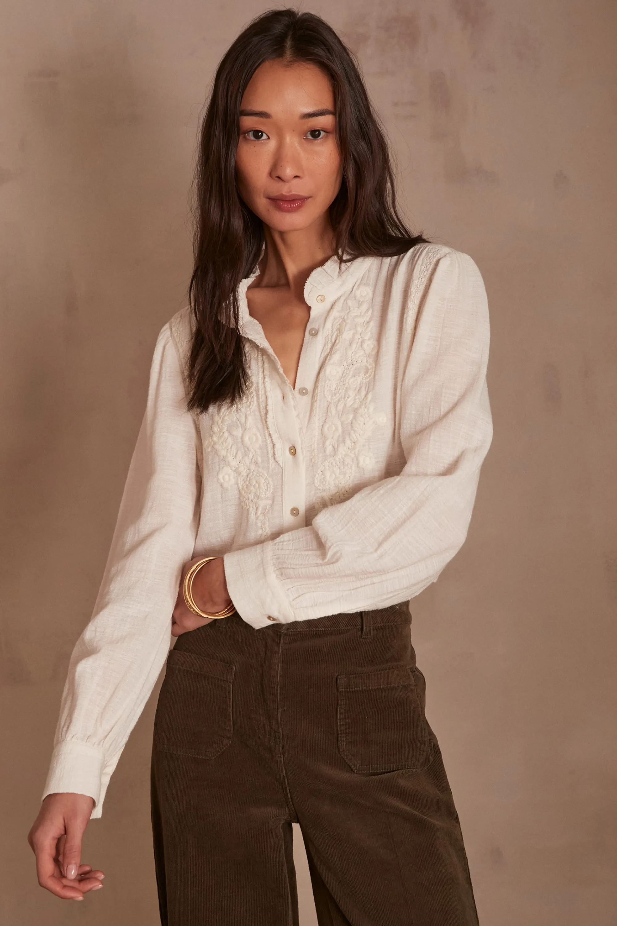 Maison 123 Blouses Et Chemises Blanches | Blouses Et Chemises En Coton>Chemisier BROOKE ECRU