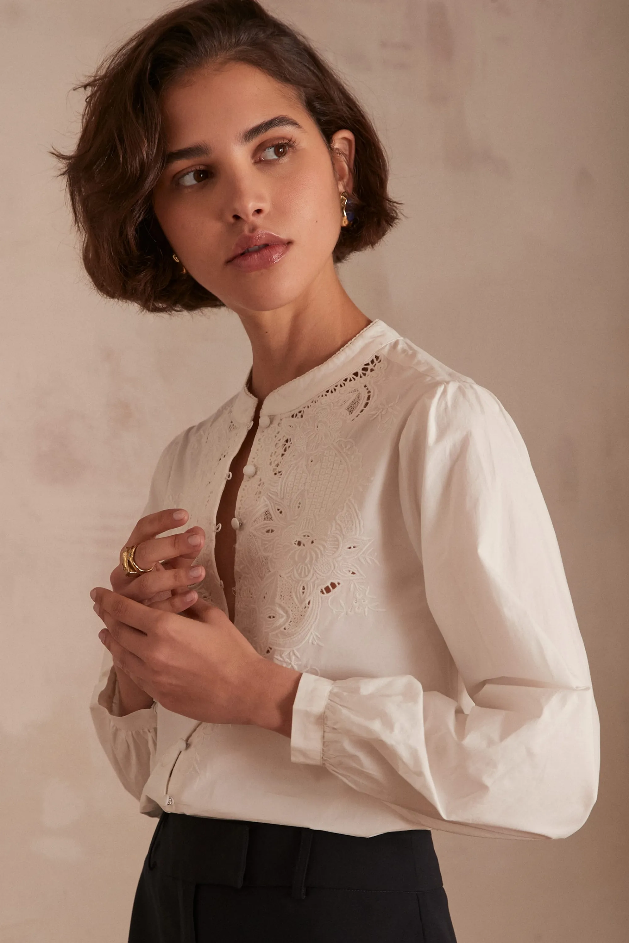 Maison 123 Blouses Et Chemises Blanches | Blouses Et Chemises En Coton>Chemisier PALOMA ECRU