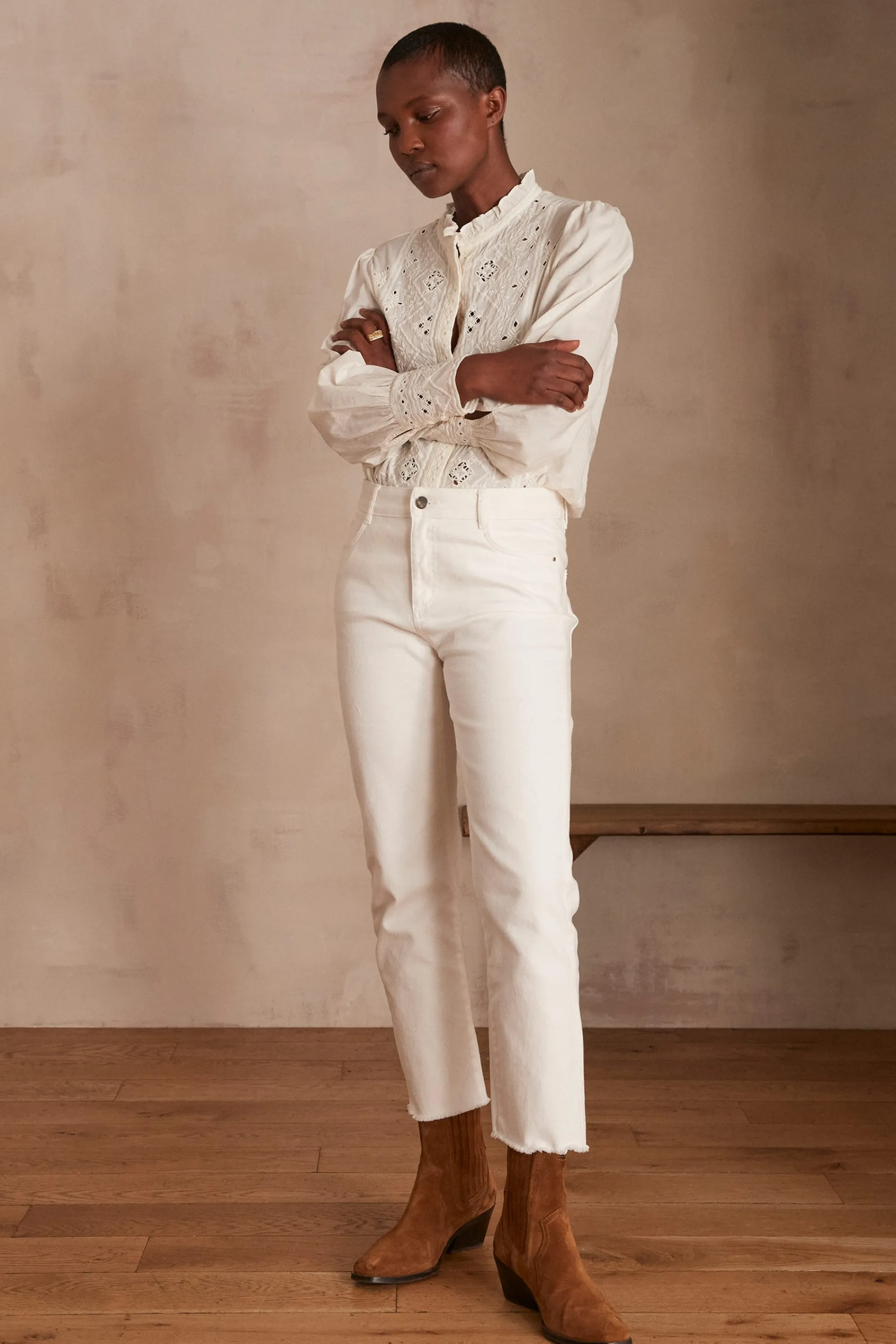 Maison 123 Jeans Droits | Jeans Blancs>Jean PATIENCE BLANC