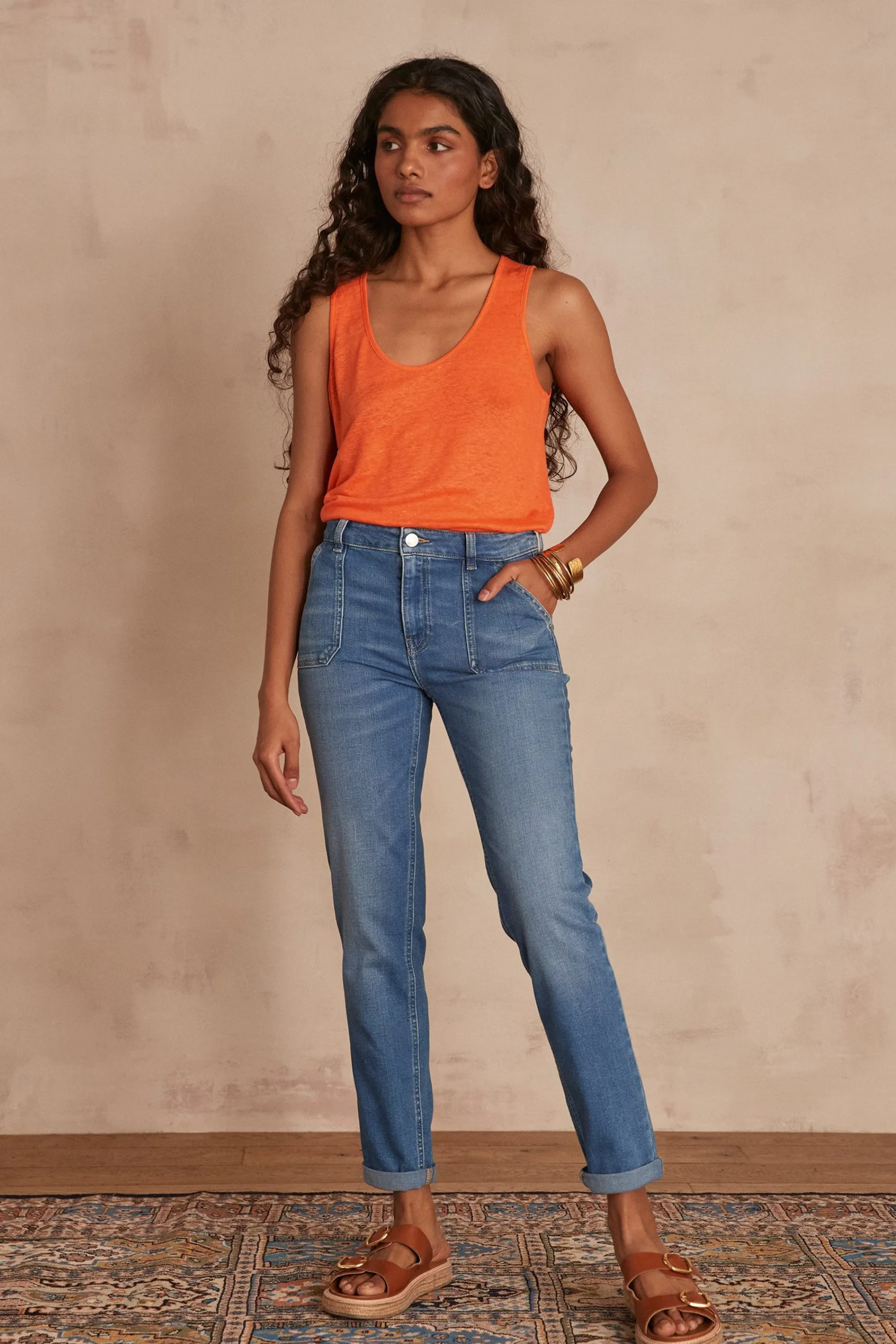 Maison 123 Jeans We Care>Jean chino NALLA Produit labellisé We Care mettant en avant l'utilisation de matières plus responsables et la valorisation de la production locale DELAVE CLAIR