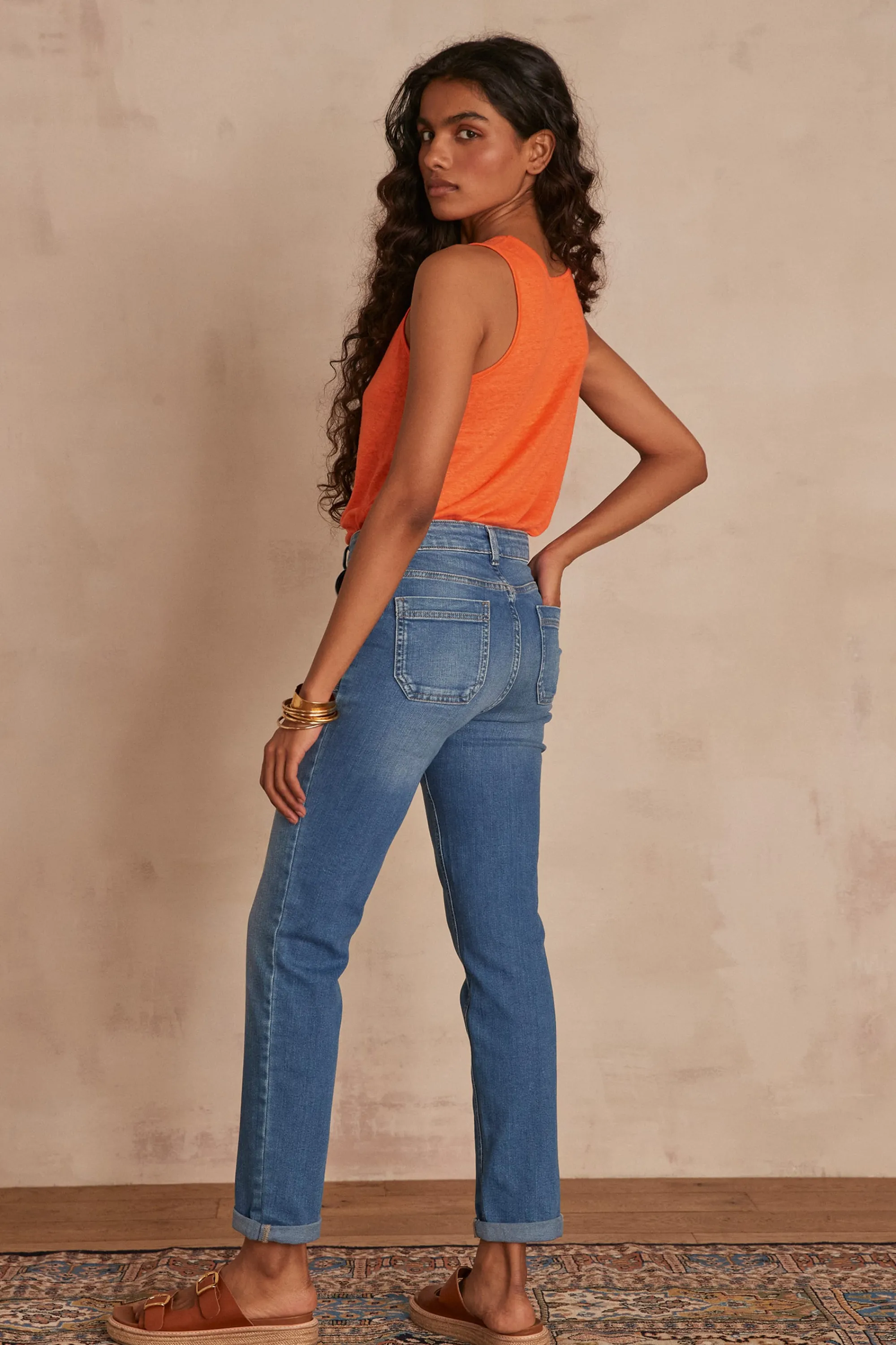 Maison 123 Jeans We Care>Jean chino NALLA Produit labellisé We Care mettant en avant l'utilisation de matières plus responsables et la valorisation de la production locale DELAVE CLAIR