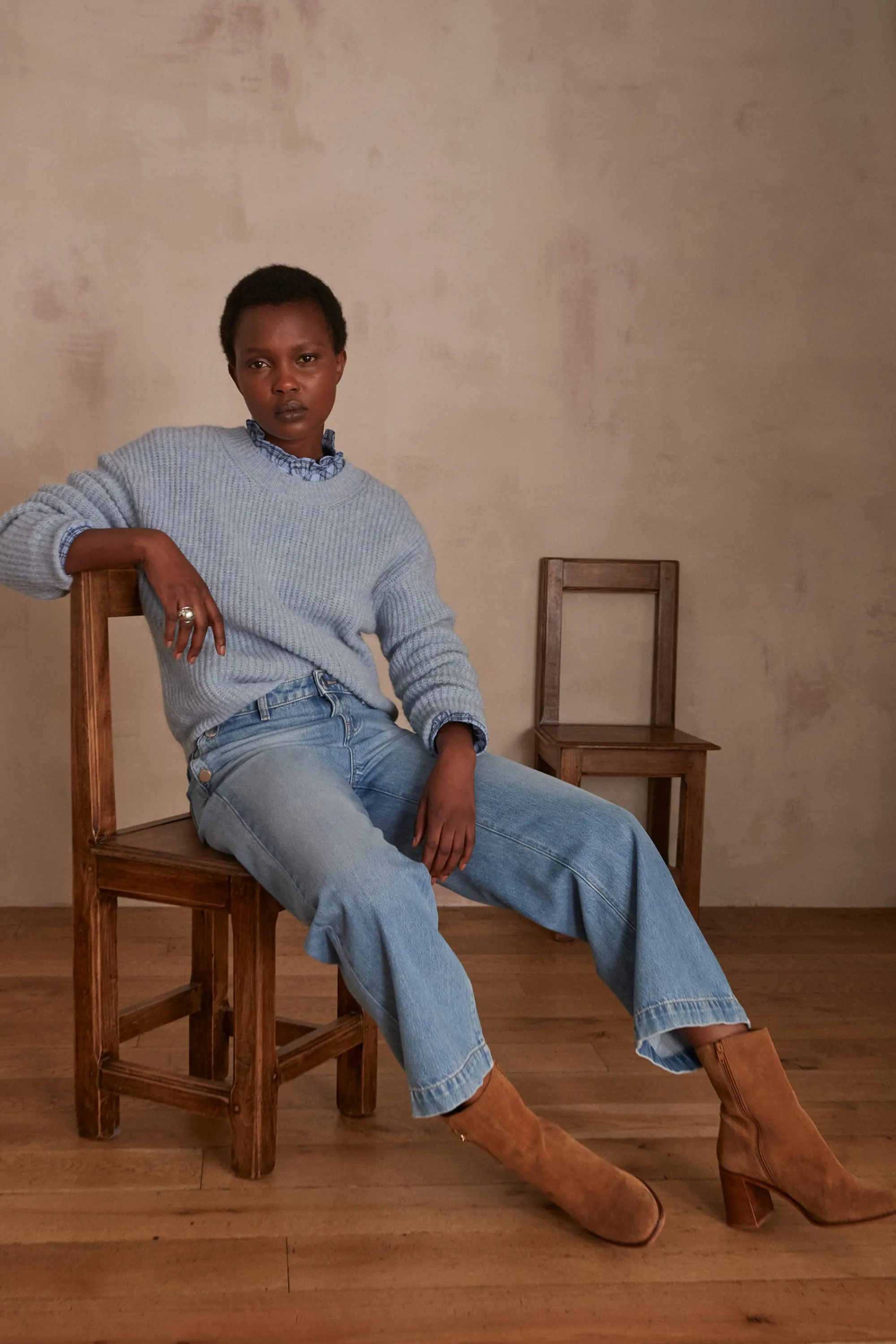Maison 123 Jeans We Care | Jeans Larges>Jean droit MOSS Produit labellisé We Care mettant en avant l'utilisation de matières plus responsables et la valorisation de la production locale INDIGO CLAIR