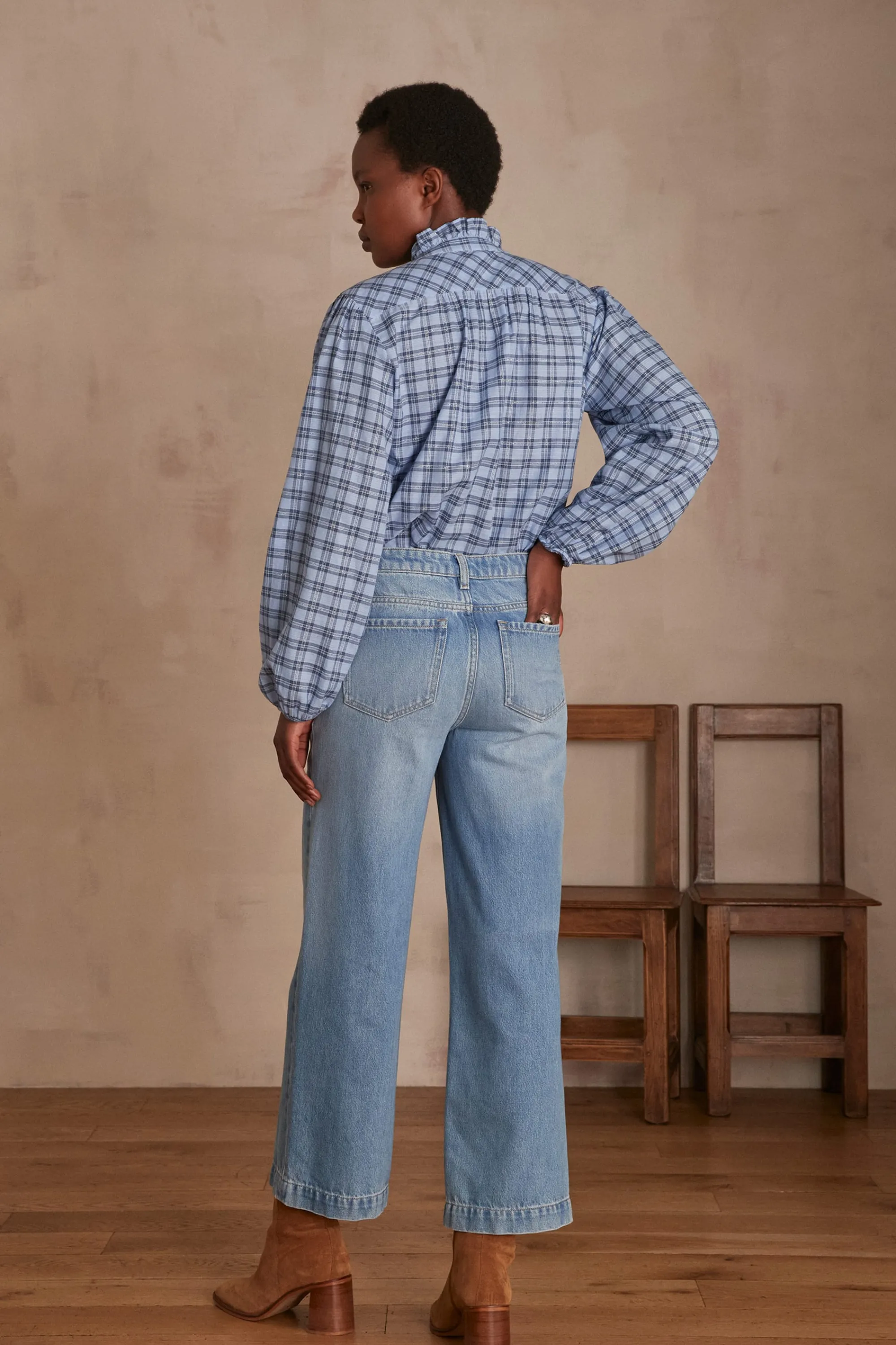 Maison 123 Jeans We Care | Jeans Larges>Jean droit MOSS Produit labellisé We Care mettant en avant l'utilisation de matières plus responsables et la valorisation de la production locale INDIGO CLAIR