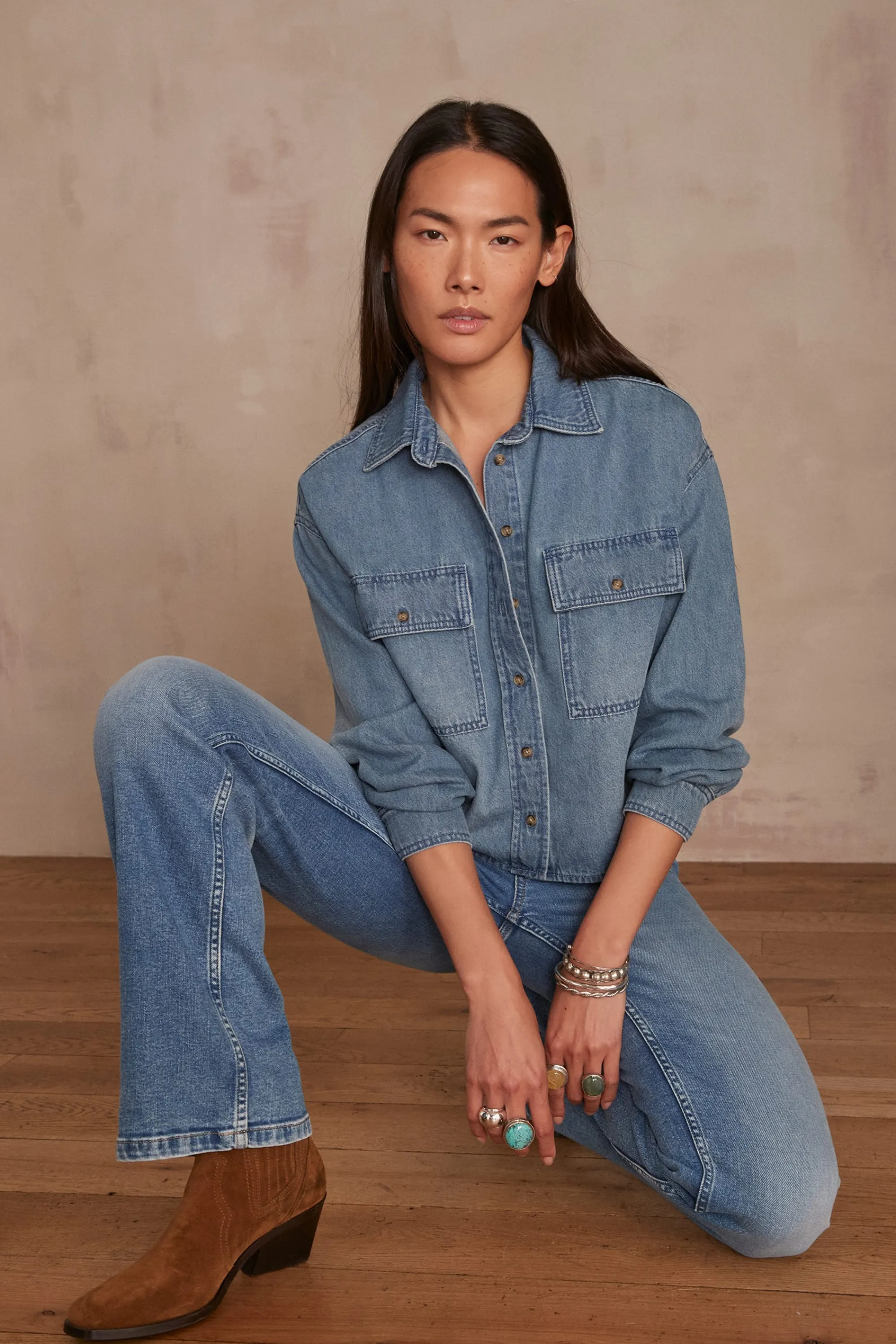 Maison 123 Jeans We Care | Jeans Flare Et Bootcut>Jean flare PAMELA Produit labellisé We Care mettant en avant l'utilisation de matières plus responsables et la valorisation de la production locale DELAVE CLAIR
