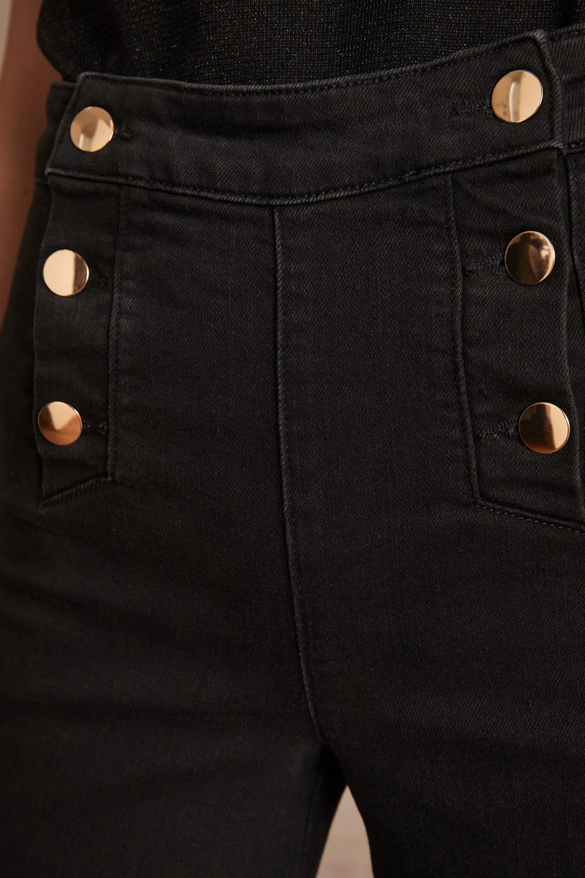 Maison 123 Jeans We Care | Jeans Taille Haute>Jean OXAN Produit labellisé We Care mettant en avant l'utilisation de matières plus responsables et la valorisation de la production locale NOIR
