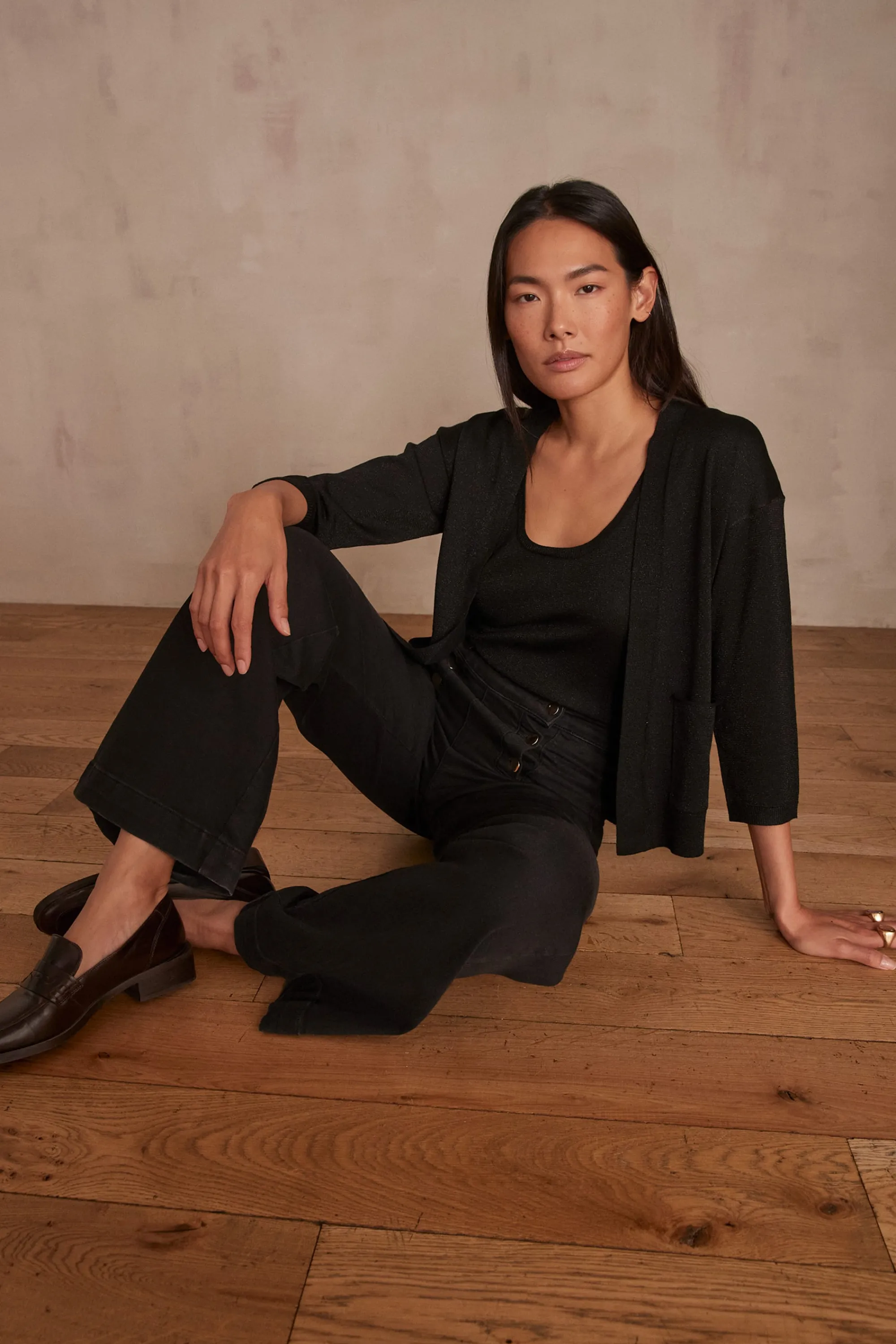 Maison 123 Jeans We Care | Jeans Taille Haute>Jean OXAN Produit labellisé We Care mettant en avant l'utilisation de matières plus responsables et la valorisation de la production locale NOIR