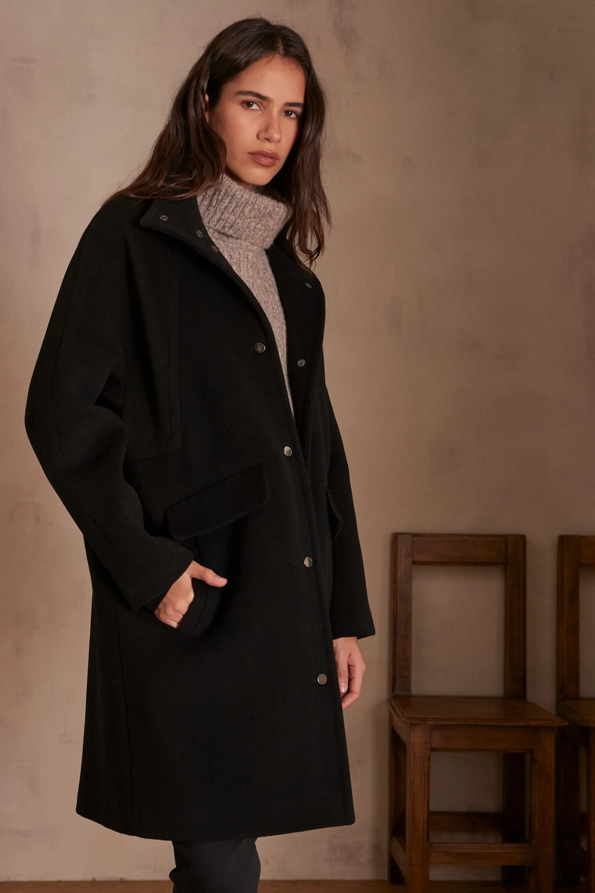 Maison 123 Manteaux Longs | Manteaux Courts>Manteau ALPHA NOIR