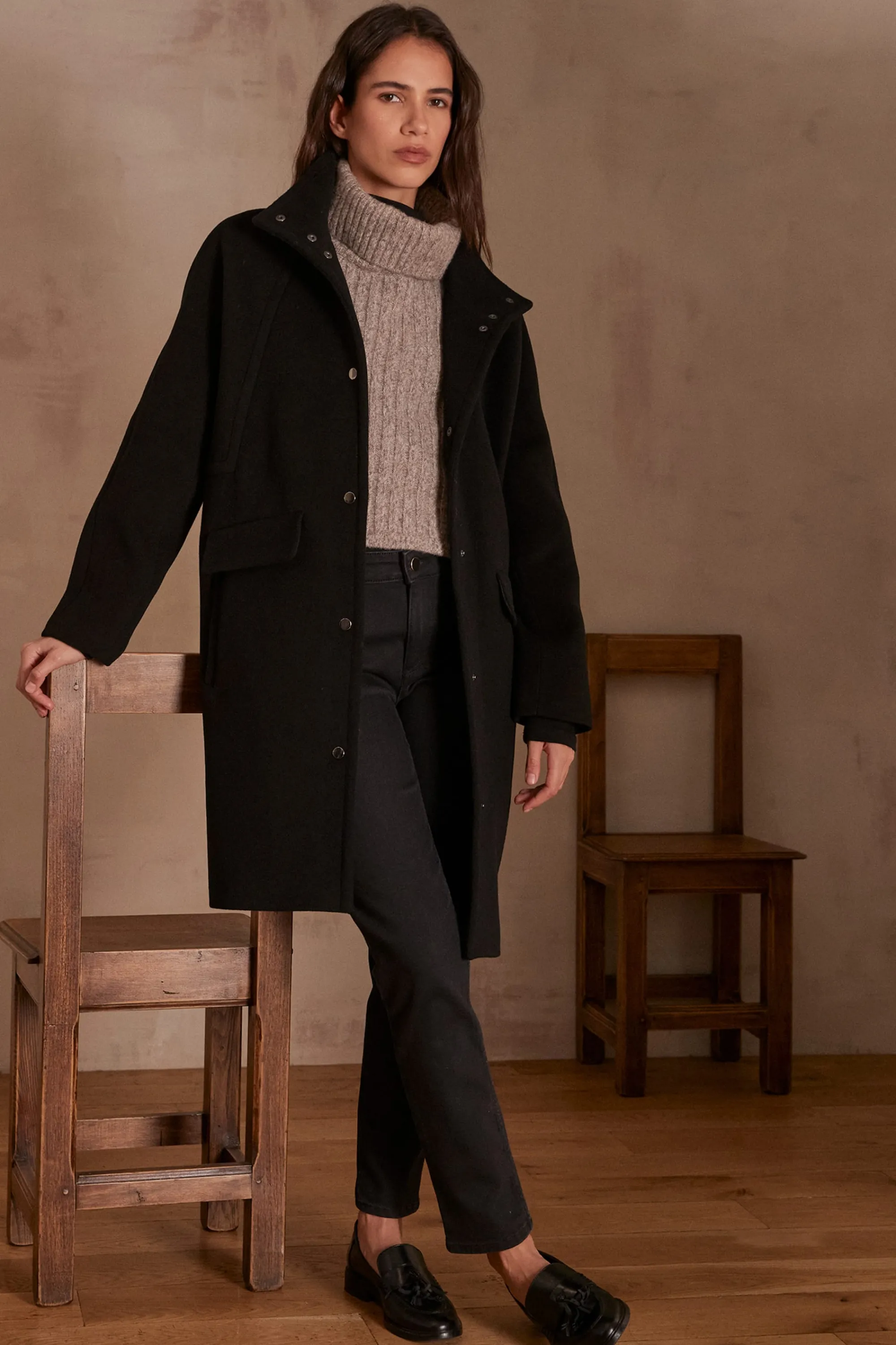 Maison 123 Manteaux Longs | Manteaux Courts>Manteau ALPHA NOIR