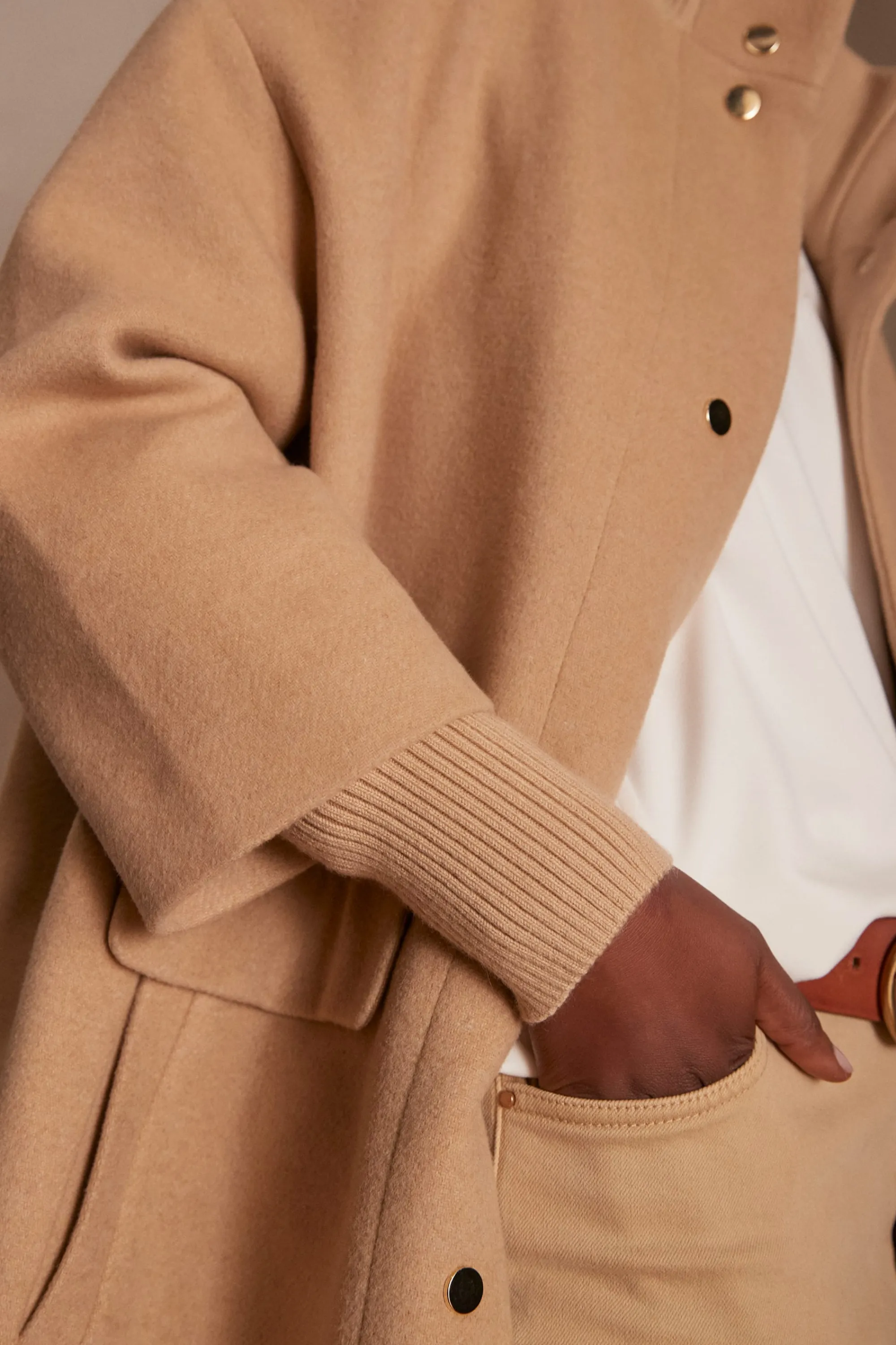 Maison 123 Manteaux Longs | Manteaux En Laine>Manteau MAGDA CAMEL