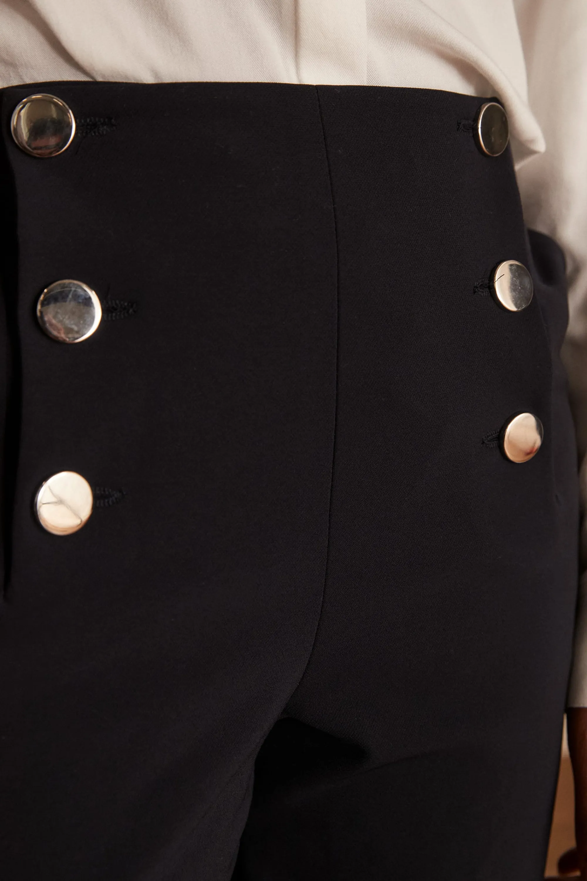 Maison 123 Pantalons De Tailleur | Pantalons Fluides>Pantalon à pont Hubert Produit labellisé We Care mettant en avant l'utilisation de matières plus responsables et la valorisation de la production locale MARINE