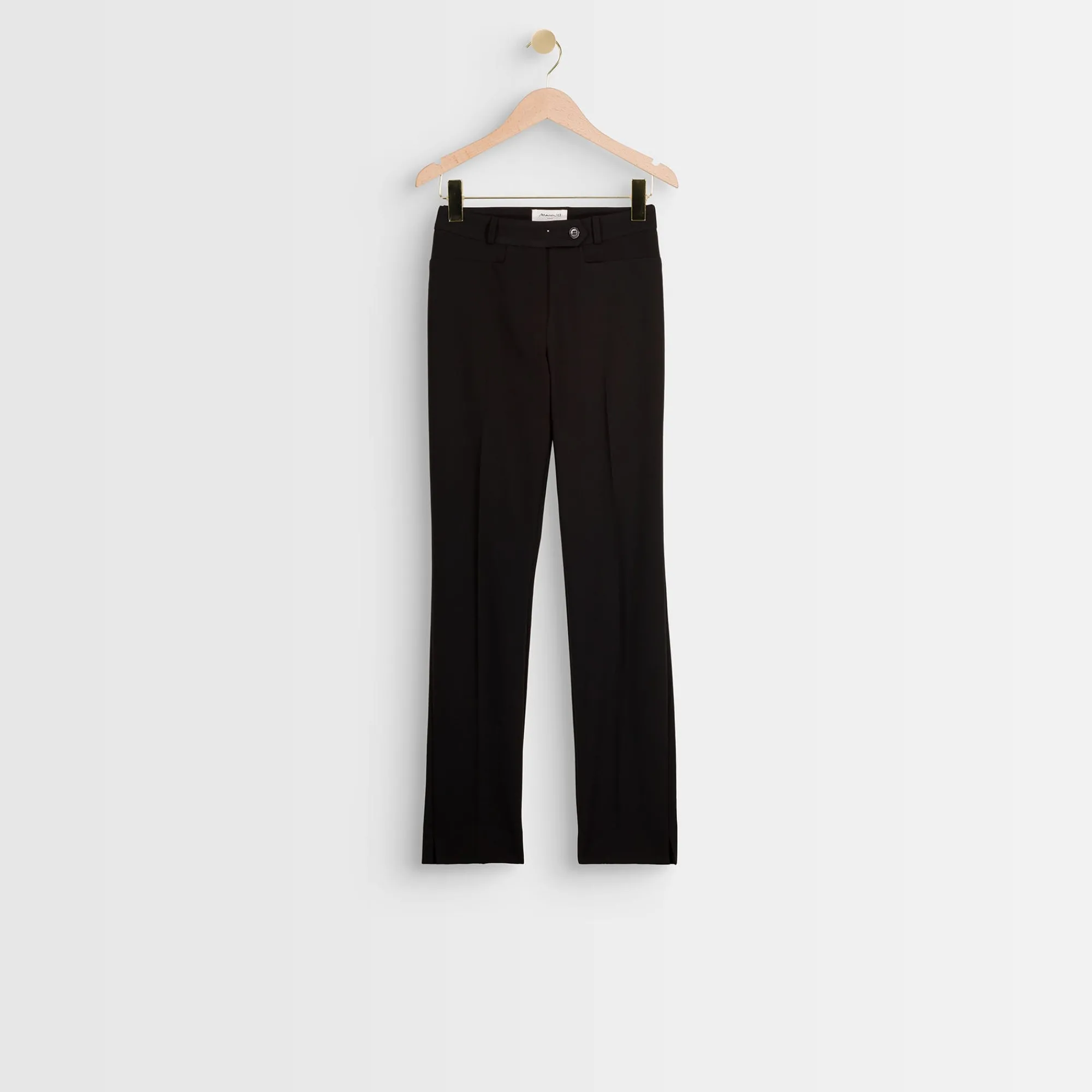 Maison 123 Pantalons De Tailleur | Pantalons Noirs>Pantalon cigarette Valero Produit labellisé We Care mettant en avant l'utilisation de matières plus responsables et la valorisation de la production locale NOIR