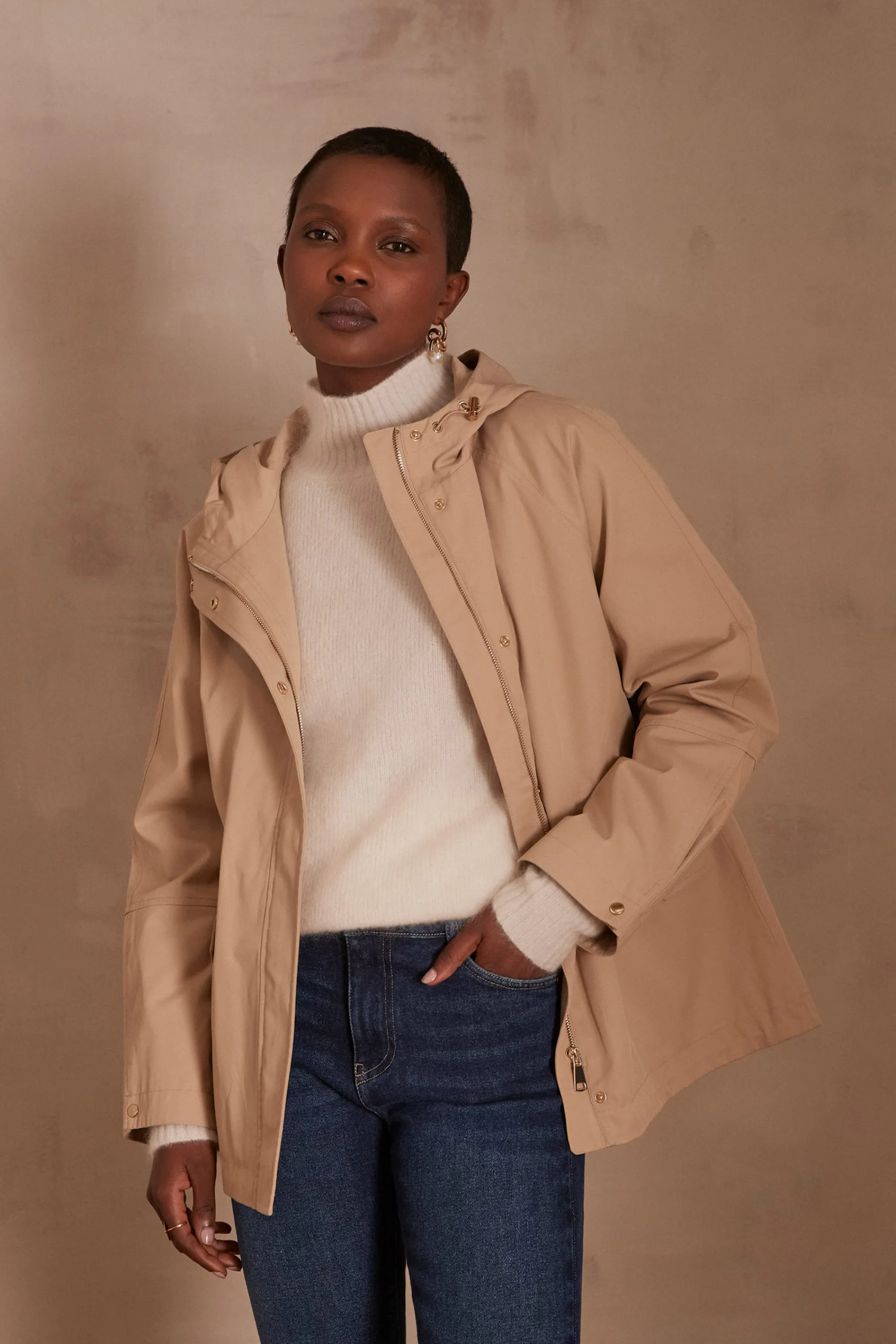 Maison 123 Manteaux Longs | Manteaux Courts>Parka ANNETTE BEIGE