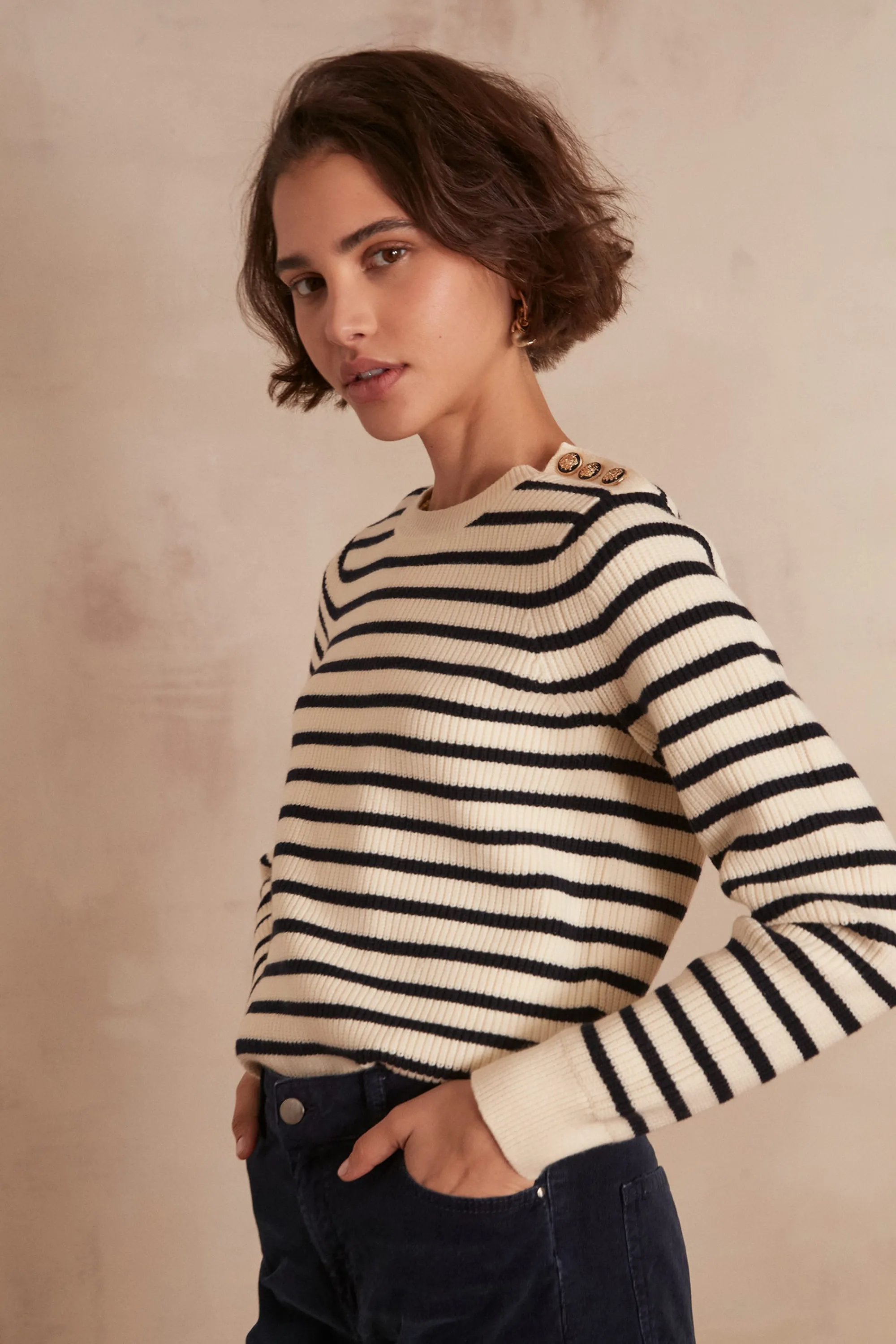 Maison 123 Pulls Col Rond | Marinières>Pull SAM MARINE