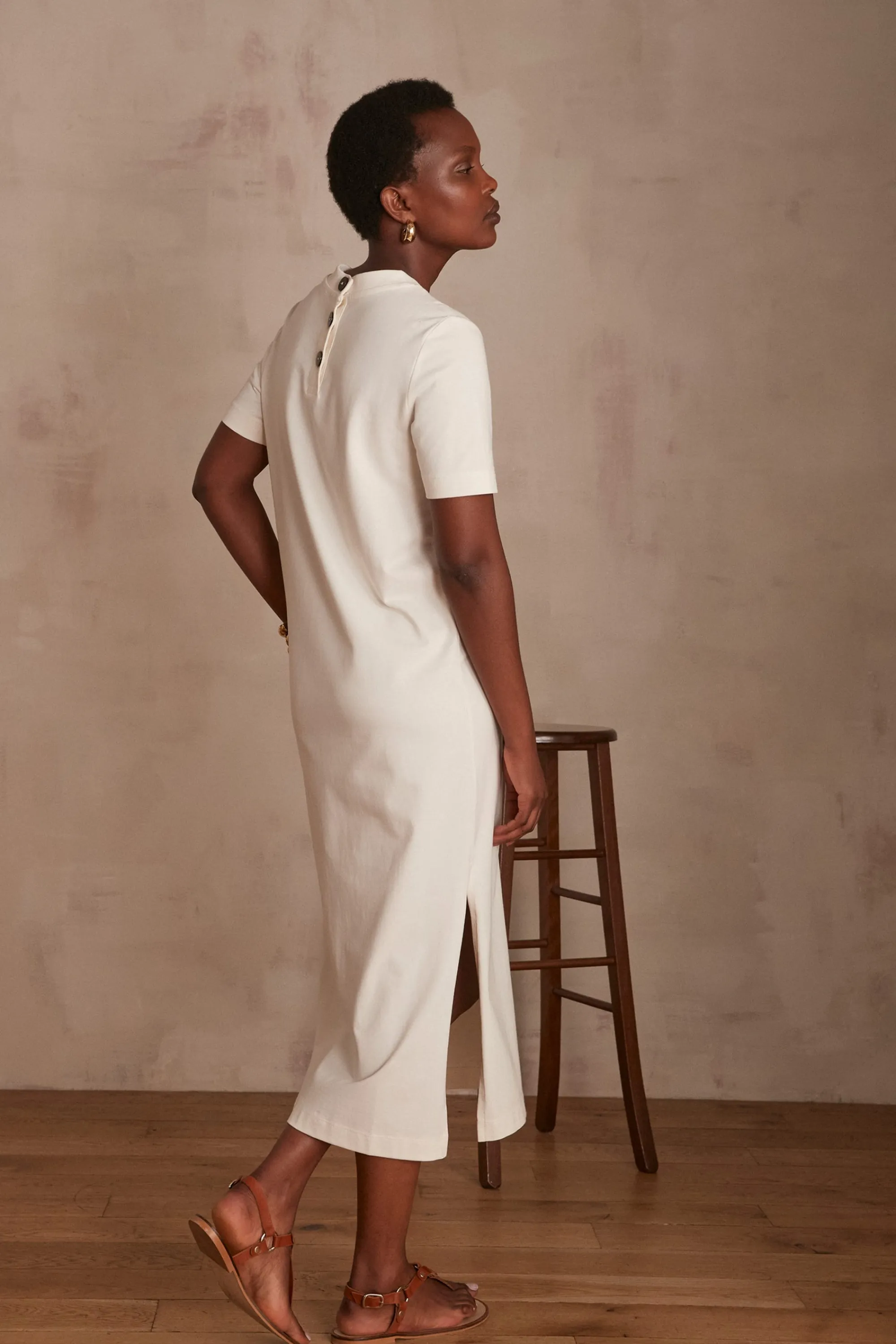 Maison 123 Robes En Maille | Robes Longues>Robe AXEL Produit labellisé We Care mettant en avant l'utilisation de matières plus responsables et la valorisation de la production locale CREME