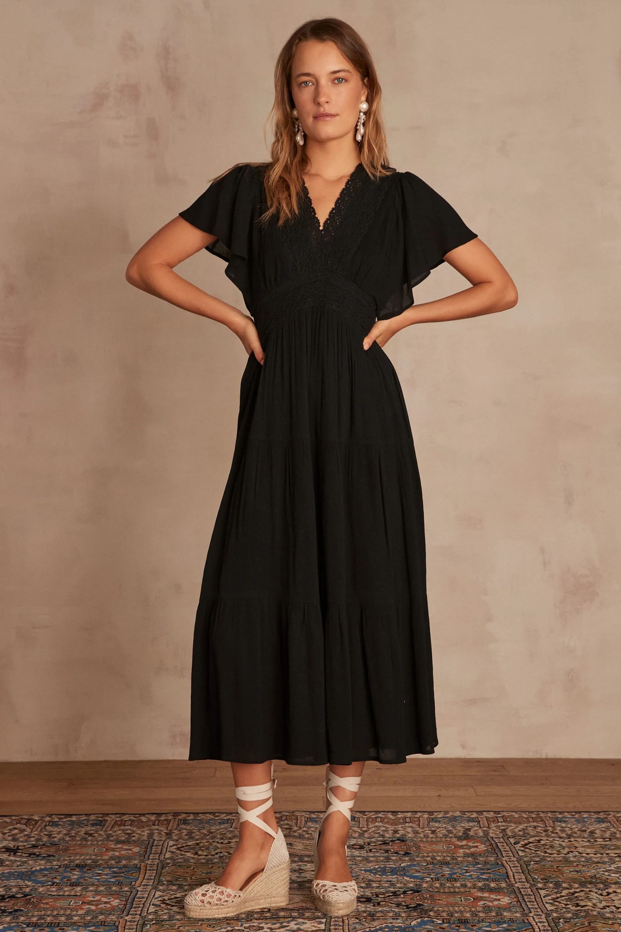 Maison 123 Robes Longues | Robes Noires>Robe CAMILLE NOIR