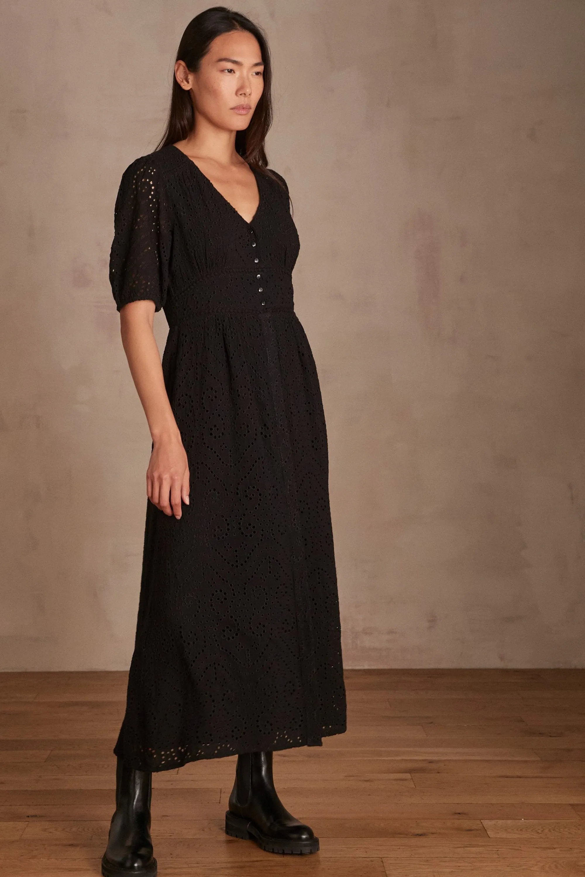 Maison 123 Robes Longues | Robes Noires>Robe Geordina NOIR