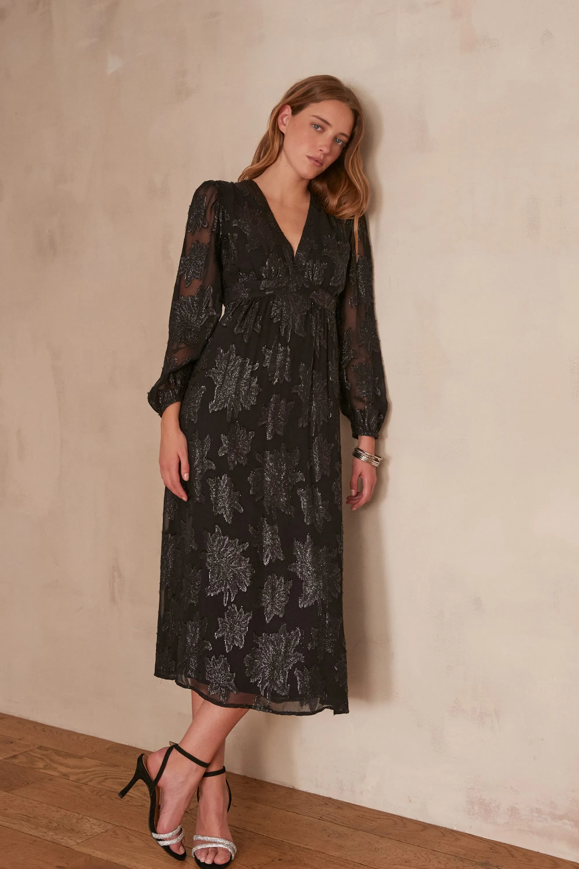 Maison 123 Robes Longues | Robes Noires>Robe MARJOLAINE NOIR