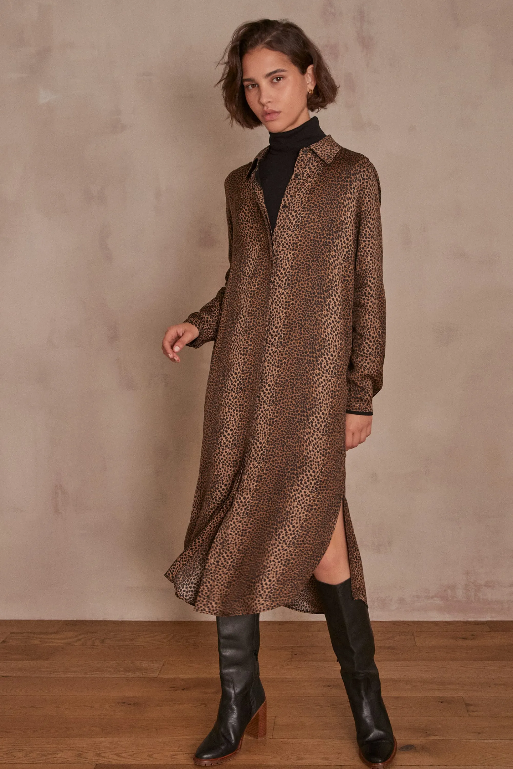 Maison 123 Robes Longues | Robes Imprimées>Robe MONICA CAMEL