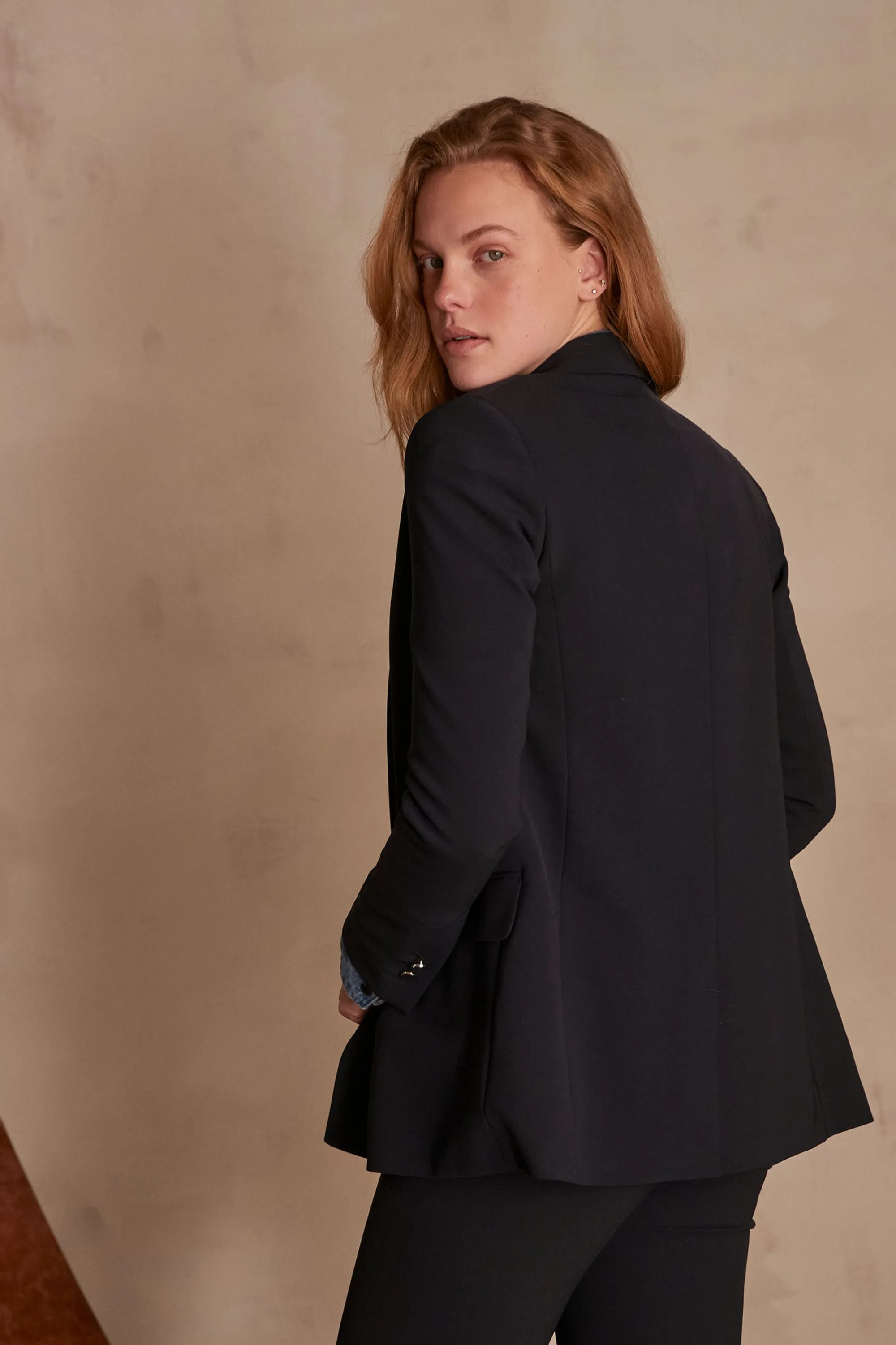 Maison 123 Blazers | Tailleurs>Veste de tailleur FLORINE Produit labellisé We Care mettant en avant l'utilisation de matières plus responsables et la valorisation de la production locale MARINE
