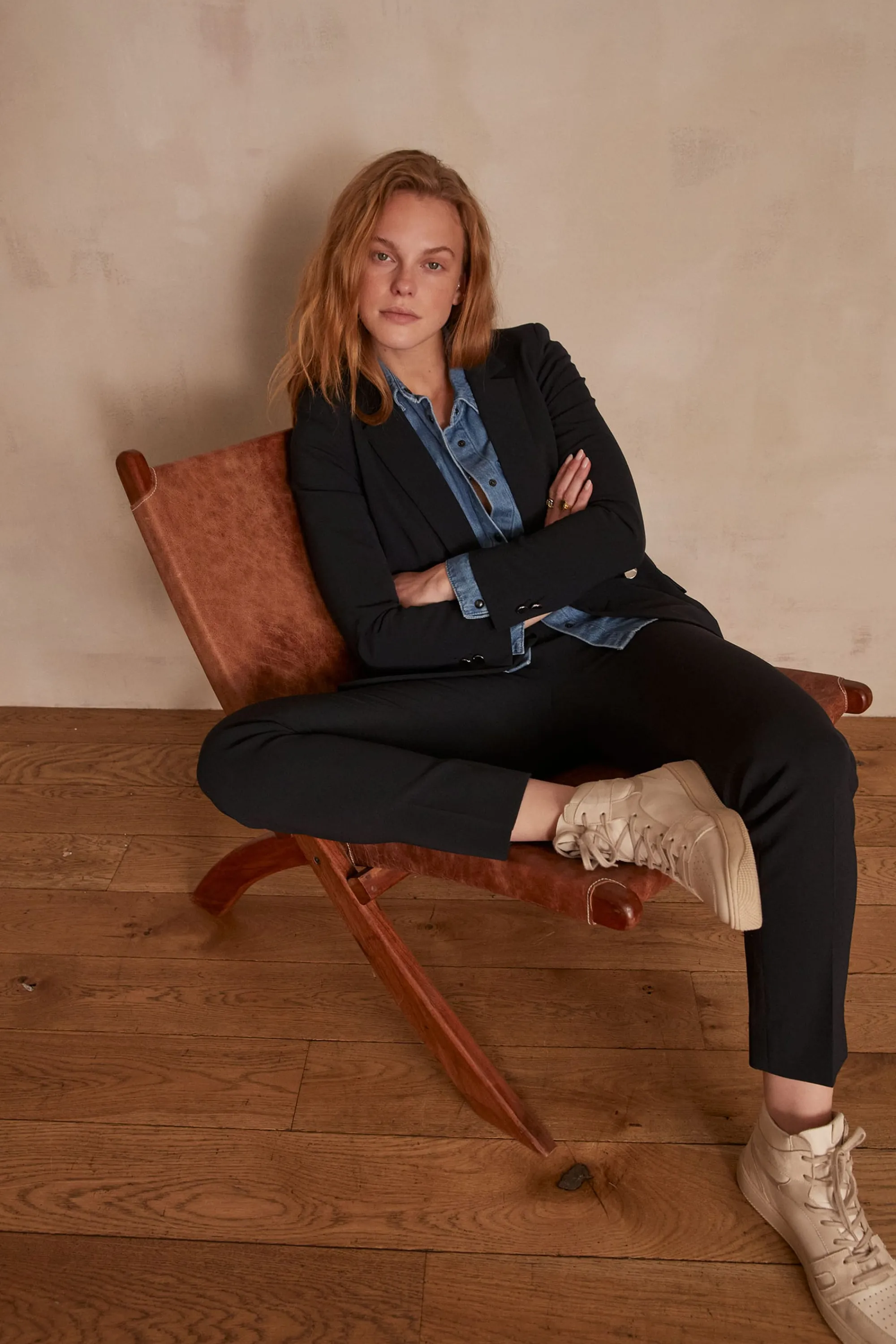 Maison 123 Blazers | Tailleurs>Veste de tailleur FLORINE Produit labellisé We Care mettant en avant l'utilisation de matières plus responsables et la valorisation de la production locale MARINE